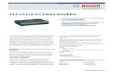 PLE‑1Pxx0‑EU Plena Amplifier...1 PLE-1P120-EU or PLE-1P240-EU Plena Mixer Amplifier 1 Power cord 1 Manual 1 Set of 19”mounting brackets Technical Specifications Electrical Mains