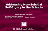 Addressing Non-Suicidal Self-Injury in the Schools...Addressing Non-Suicidal Self-Injury in the Schools Lisa S. Peterson, Ph.D., NCSP New Mexico Association of School Psychologists