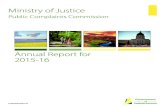 Annual Report for 2015-16 - Microsoft · 4 Annual Report for 2015-16 Organizational Structure *The PCC consists of five individuals including a chairperson and vice-chairperson. Members