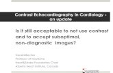 Contrast Echocardiography in Cardiology - an update€¦ · Case based update of contrast echocardiography ... Troubleshooting for contrast recordings • Apical swirling good basal