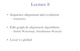 Smith-Waterman, Needleman-Wunschphrap.org/compbio/mbt599/Lecture8.pdf · • This sometimes called Needleman-Wunsch algorithm –(altho original N-W alg treated gaps differently)