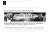 Mr. Churchill & Mr. Lincoln · 3/15/2016  · Leaders in War LINCOLN CHURCHILL Civil War World War 11 . Title: Mr. Churchill & Mr. Lincoln Author: susan.tang Created Date: 3/15/2016