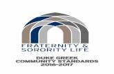 DUKE GREEK COMMUNITY STANDARDS 2016-2017 · 1.2. SCHOLARSHIP PROGRAM (6 POSSIBLE POINTS) The chapter has developed and implemented a chapter scholarship program that includes a mission