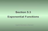Section 5.3 Exponential Functions - mlrusso.net · Identifying Linear or Exponential Functions Determine whether the given function is linear, exponential, or neither. For those that