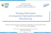 Topology Optimization of Components Fabricated by Additive ...€¦ · Pierre DUYSINX I3D-Metal Orsay, Dec. 13, 2018 8 / 45 Additive Manufacturing –Current Limitations In FRED Project