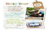 I’m so excited - Binky Bear...Alresford Music Festival 11-12 June War On The Watercress Line Village fetes (Keep an eye out for dates) binkybear.co.uk Follow Binky Bear onFollow