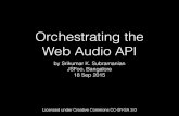 Orchestrating the Web Audio API - sriku.orgsriku.org/talks/jsfoo2015-webaudioapi-srikumarks.pdf · • The Web Audio API is sweet for music and synthesis work … with some care …