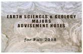 EARTH SCIENCES & GEOLOGY MAJORS ADVISEMENT NOTES...GES 408W – Structural Geology GES 405 – Geology of North America GES 452 – Hydrogeology GES 460 – Applied Environmental Methods