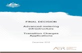 FINAL DECISION Advanced metering infrastructure Transition ... - Final decision - AMI transition charges...7 AER, 2012–15 AMI budget and charges determination, 31 October 2011. 8
