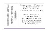 LITERARY T DEVICES IN ENGLISH FOR LITERARY TERMS & DEV TÉRMINOS Y RECURSOS LITERARIOS ...whenl.weebly.com/uploads/4/9/5/2/49524833/literary_terms... · 2019. 9. 28. · Los términos