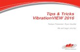 Tips & Tricks VibrationVIEW 2016 - Vibration Researchvibrationresearch.com/.../07/2016-New-Features-and-Tips-Tricks-Web… · Tips & Tricks VibrationVIEW 2016 Todays Presenter: Ryan