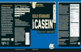 THE BIGGER PICTURE OF CASEIN Naturally and Artificially ......100% Casein to be broken down into it’s amino acid subcomponents than other proteins. By blending premium micellar and
