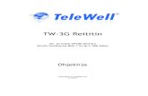 TW-3G Router manual new fi2 - TeleWell · 2010. 4. 27. · 6 1.4. Takapaneelin liitännät WAN WAN-porttiin kytketään ADSL-modeemi LAN 1-4 LAN-porteista laite kytketään tietokoneen
