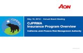 CJPRMA Insurance Program Overviewcjprma.org/docs/library/handouts/CJPRMA-insurance... · 2016. 3. 21. · Aon 6 8 Year Primary Rate Analysis July 1, 2006 to July 1, 2015 Program Rate