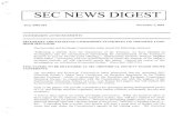 SEC News Digest, November 7, 2001 · 2008. 3. 12. · SECNEWS DIGEST Issue 2001-215 November 2001 COMMISSION ANNOUNCEMENTS SECURITIES AND EXCHANGE COMMISSION STATEMENT ON TREASURY