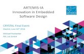 ARTEMIS-IA Innovation in Embedded Software Design · –Enable a more agile and shorter development cycle through the adoption of design by composition and correct-by construction
