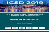 6th International Conference on Sustainable Development | ICSD … · 2019. 6. 19. · Conference on Sustainable Development (ICSD-2019) is held from April 17 to 21, 2019 in BELGRADE.