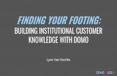 FINDING YOUR FOOTING - Domo · UNDERSTANDING YOUR CUSTOMER’S CONTEXT 1.Think about the customer holistically 2.Get people across the business speaking the same language 3.Improved