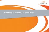 JUNIOR NETBALL POLICY · providers should make themselves aware of any state legislation that may apply. Netball providers should endeavour to accommodate boys over the age 12 by
