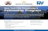 New York City Comptroller’s Fellowship Program · Start your post-college career in the Comptroller’s Office. Start here, and then go anywhere! POSITIONS Fellowship opportunities