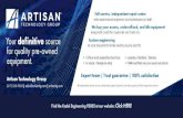 Artisan Technology Group is your source for quality … · 2019. 3. 13. · Artisan Technology Group is your source for quality QHZDQGFHUWLÀHG XVHG SUH RZQHGHTXLSPHQW FAST SHIPPING