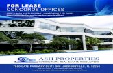 FOR LEASE CONCORDE OFFICES - Ash Properties - …The Concorde Offices is an established office park featuring twin, 3-story buildings with 64,000 sq.ft of combined commercial office
