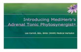 Introducing MediHerb’s Adrenal Tonic Phytosynergistspexternal.com/Webinars/Product/Slides/Adrenal... · Ashwagandha, 5 g/day, improved testosterone levels in infertile men1,2 Ashwagandha,
