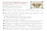 Liturgy at Saint Thomas Aquinas Church FEAST OF CORPUS CHRISTI1).pdf · FEAST OF CORPUS CHRISTI (The Solemnity of the Most Holy Body and Blood of Christ) Introit [Schola]: Cibavit