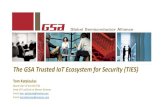 The GSA Trusted IoT Ecosystem for Security (TIES)IoT Smart-Connected Product Supplier Economics *Source: Harvard Business Review • No traceability or configurability • High OPEX,