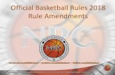 Official Basketball Rules 2018 Rule Amendmentsdublinofficials.com/downloads/OfficialBasketball... · •Art. 36.3.2: Technical Foul No longer awarded possession as part of the penalty.