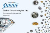 Sarine Technologies Ltd.sarine.listedcompany.com/newsroom/20140810_223105...4 4 Executive Summary Sarine set new record with stellar performance in 1H 2014: o Record revenue of US$49.1m