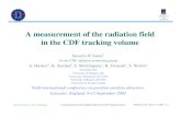 A measurement of the radiation field in the CDF tracking ... · Saverio D’Auria – Univ. of Glasgow A measurement of the radiation field in the CDF tracking volume PSD6 Leicester,