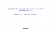 GESTIÓN COMERCIAL PARA WINDOWS M Ualtomira.es/GCW/Files/Manual de usuario GCW.pdf · programa GCW y de su Manual del Usuario ó de cualquier otra documentación, así como de cualquier