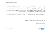 Common Criteria for IT security evaluation · STMicroelectronics ST33H768 platform maskset K8K0A version C, with firmware revision 5, optional cryptographic library NESLIB 4.1 and