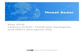 May 2016 Feature Article: TeslaCrypt Apologizes and Offers ... · Registry malware cleanup: removes malware that resides in the system registry. Cleanup during restart followed by