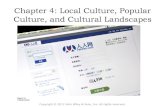 Chapter 4: Local Culture, Popular Culture, and Cultural ...mrsichakpchs.weebly.com/uploads/1/1/2/3/11239671/ch04.pdf•A culture is a group of belief systems, norms, and values practiced