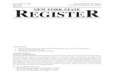Issue 35 REGISTE NEW YORK STATE RSeptember 2, 2020 DEPARTMENT OF STATE Vol. XLII Division of Administrative Rules Issue 35 REGISTE NEW YORK STATE R INSIDE THIS ISSUE: D Permit Harness