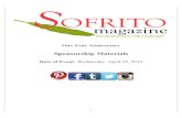 Sample Sponsorship Proposal Sofrito Magazine Ver. 2...4 SOFRITO MAGAZINE 2015 Planned Events 1. Title: Williams-Sonoma Cooking demo and tasting Date: Saturday February 7, 2015 Time: