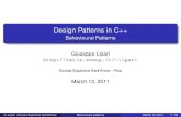 Design Patterns in C++ - Behavioural Patternsretis.sssup.it/~lipari/courses/oosd2010-2/06.behavioural.pdfAll components (viewport, scrollbar, etc.) can attach an observer to the main