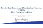 Predictive Emissions Monitoring Systems (PEMS)...The First PEMS –Auxiliary Boiler •uxiliary boiler at Fisk Generating Station in A Chicago –41 million Btu/hron natural gas 1