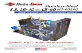 Stainless-Steel S.S. LB-40 thru LB-60 · Rancocas, NJ 08073 Phone: 609-288-9071 Toll Free: 800-634-8177 sales@electrosteam.com rev. 06222020 ESTABLISHED 1952 User, Installation, &