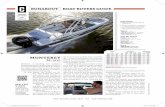 C RUNABOUT BOAT BUYERS GUIDE - Monterey Boats€¦ · SEE THE VIDEO SPEED EFFICIENCY OPERATION naut. stat. n. mi. s. mi. sound rpm knots mph gph mpg mpg range range angle level 1000