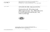 RCED-88-103 Indoor Radon: Limited Federal Response To ... · radon hazards in federally insured or assisted housing. Background Radon is an invisible, ... pollution. GAO found no
