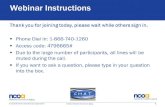 Webinar Instructions - NCOA · 2/19/2013  · Los Angeles & Orange County . CDSMP PILOT PROGRAM . February 2012 – February 2013 . 3