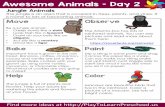 Awesome Animals â€“ Day 2 Macaws are beautiful birds that live in the rainforest. Color a picture of