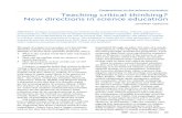 Perspectives on the science curriculum Teaching critical ......Perspectives on the science curriculum Teaching critical thinking? ... within the teaching of science. The emphasis in