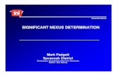 SIGNIFICANT NEXUS DETERMINATION...Summary Desktop tools are available for use in evaluating the presence or absence of a Significant Nexus. Linking your site to existing literature