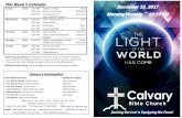 This Week’s Calendar December 10, 2017 Morning Worship ...cbchanover.org/wp-content/uploads/2017/12/121017.pdf · Teen hristmas Dramas Sanctuary Wednesday 12/13 5:00 PM Teen hristmas