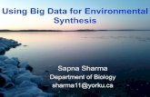 Using Big Data for Environmental Synthesis€¦ · Using Big Data for Environmental Synthesis Sapna Sharma Department of Biology sharma11@yorku.ca . Why I got started with Big Data?