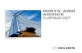 HINTS AND ADVICE - Selden · Sail slides and sail entry (MDS) 76 The Seldén product range 77 Notes 90 Conversion factors 90 ... (if a jib furling system is used) and sail. Mainsheet: